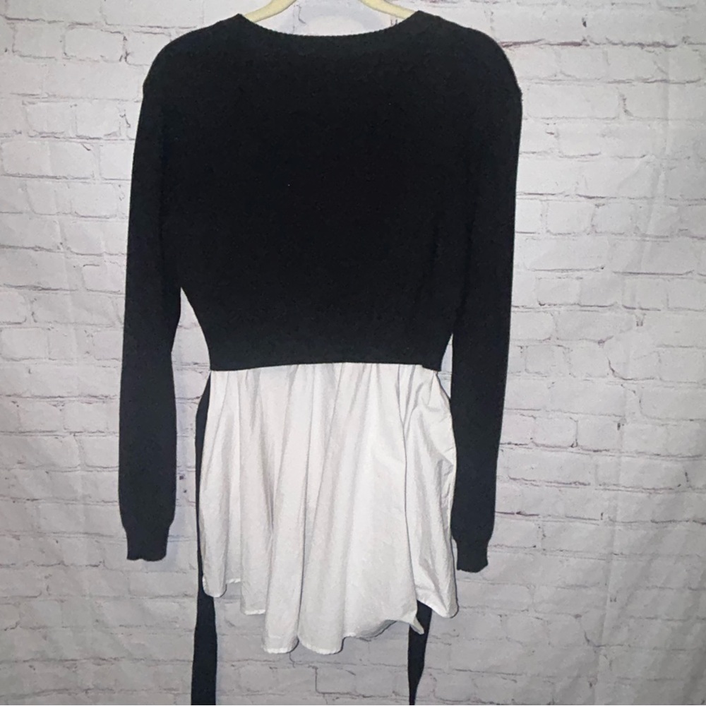 English Factory mixed media tunic sweater top women’s size M